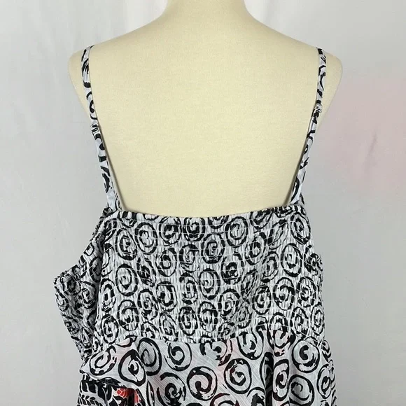 Lane Bryant Smocked Ruffle Boho Chiffon Sundress w/Removable Straps - Size 26 - Picture 8 of 15